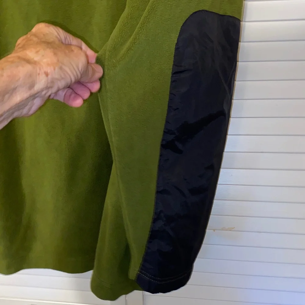 VTG Nautica Competition Sport Pullover 1/2 Zipper Fleece Olive Green Size XXL